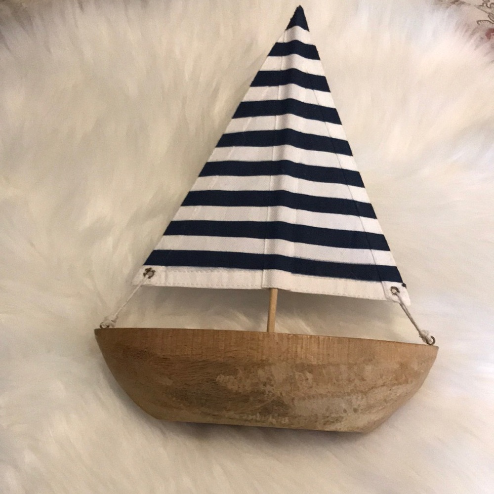 Striped Sailboat Decor